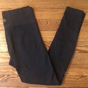 Athleta Brown Workout Pant w BronzeMetallic Detail